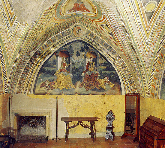 ill.10 : Castello Caetani, Desiderio da Subiaco (attr.), fine sec. XV, Camere Pinte, affresco.