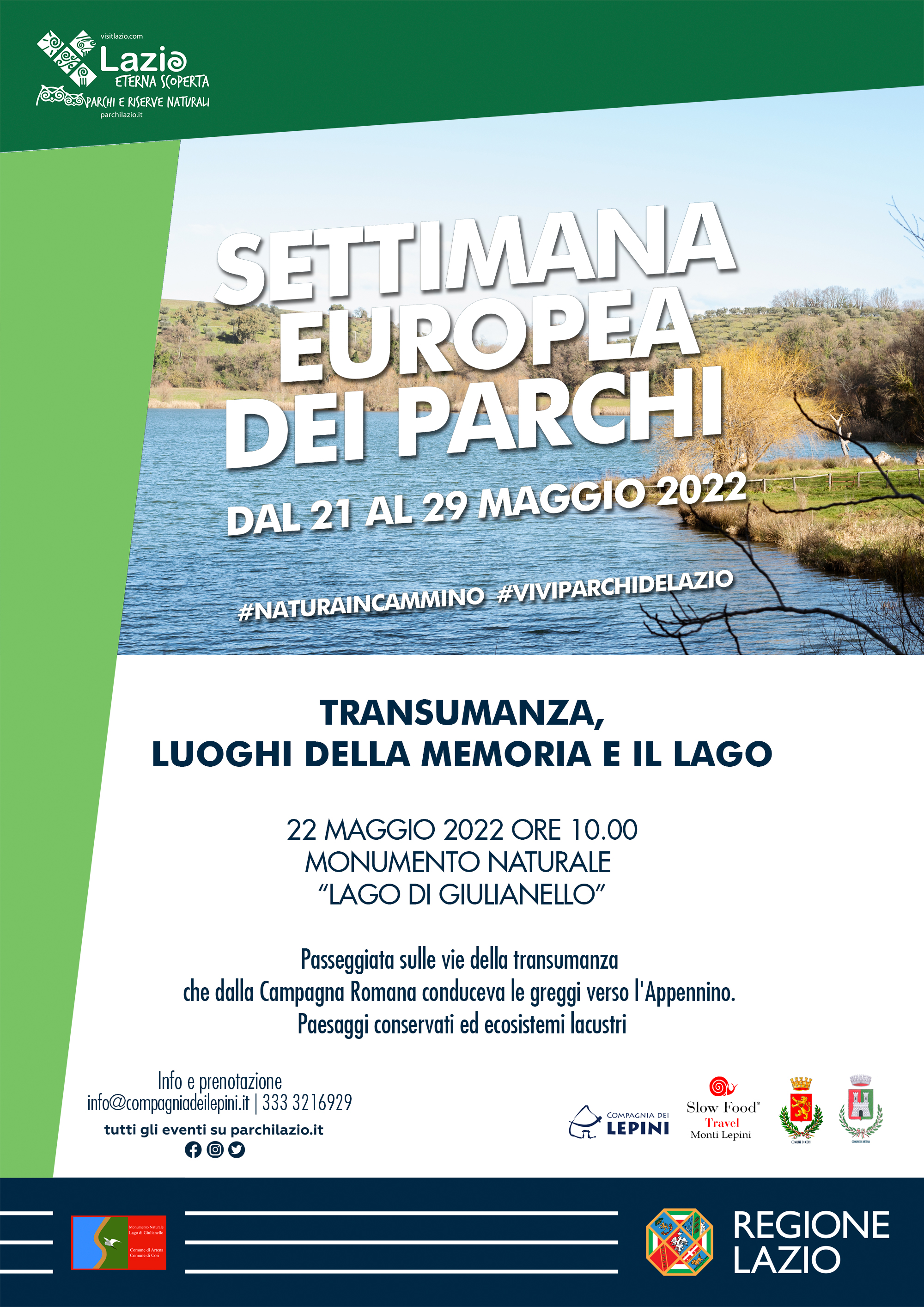 Settimana Europea dei Parchi: Monumento Naturale Lago di Giulianello @ Lago di Giulianello