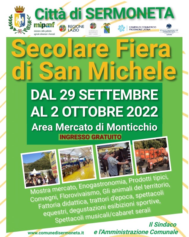 Sermoneta: Secolare fiera di San Michele @ Area Mercato di Monticchio