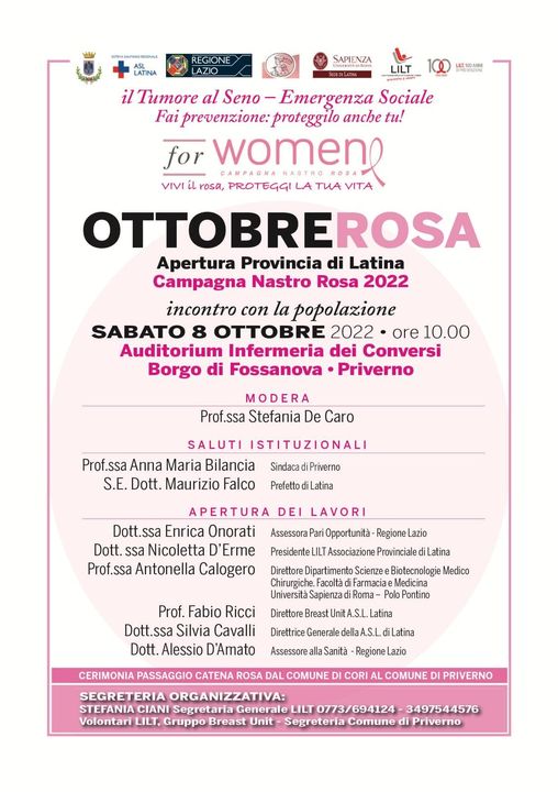 Priverno - Fossanova: Ottobre Rosa @ Borgo di Fossanova-Priverno