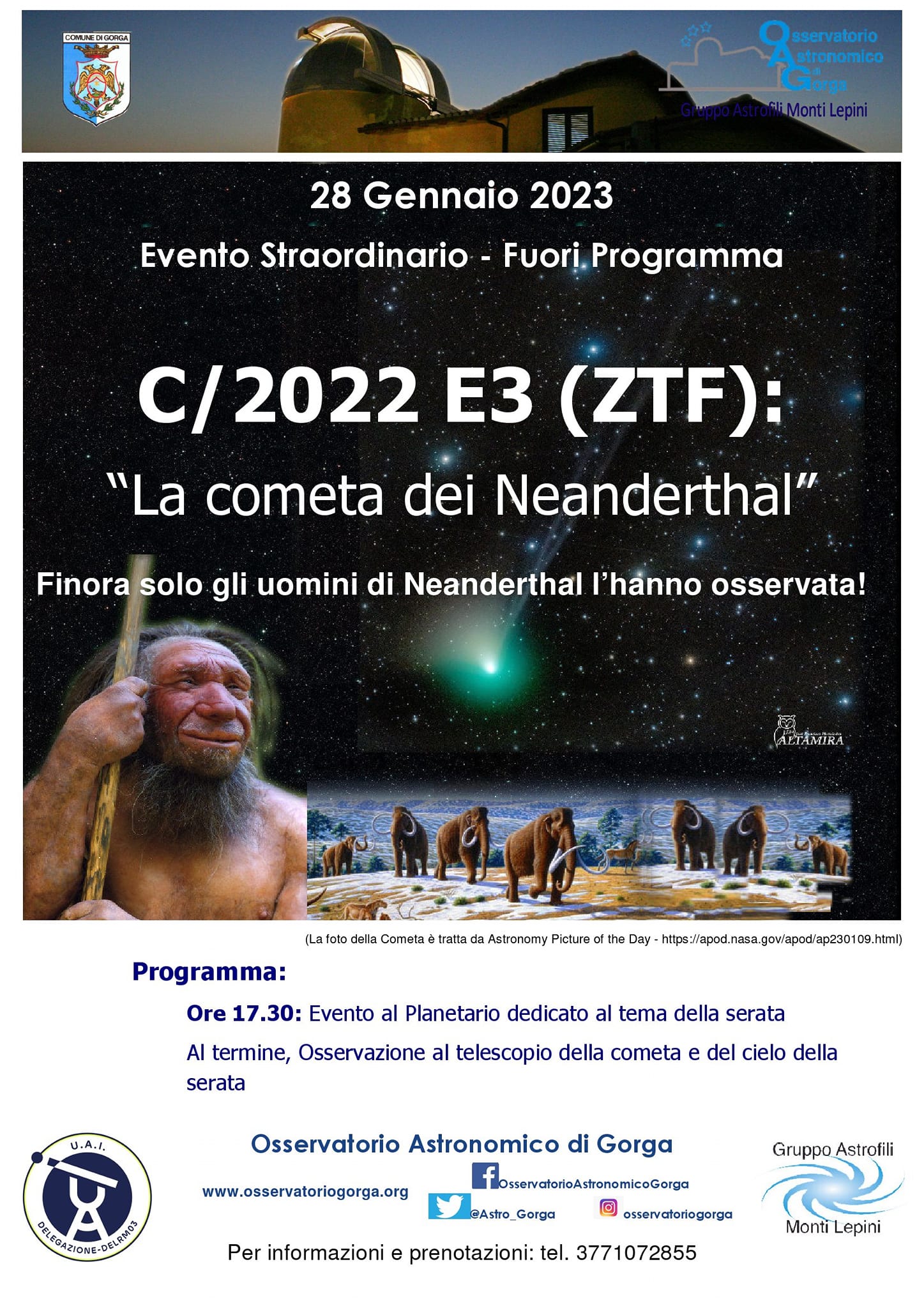 Gorga: La Cometa dei Neanderthal @ Gorga
