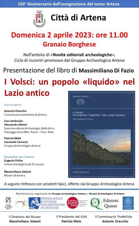 Artena: I volsci: un popolo "liquido" nel Lazio antico - Presentazione libro @ Granaio Borghese