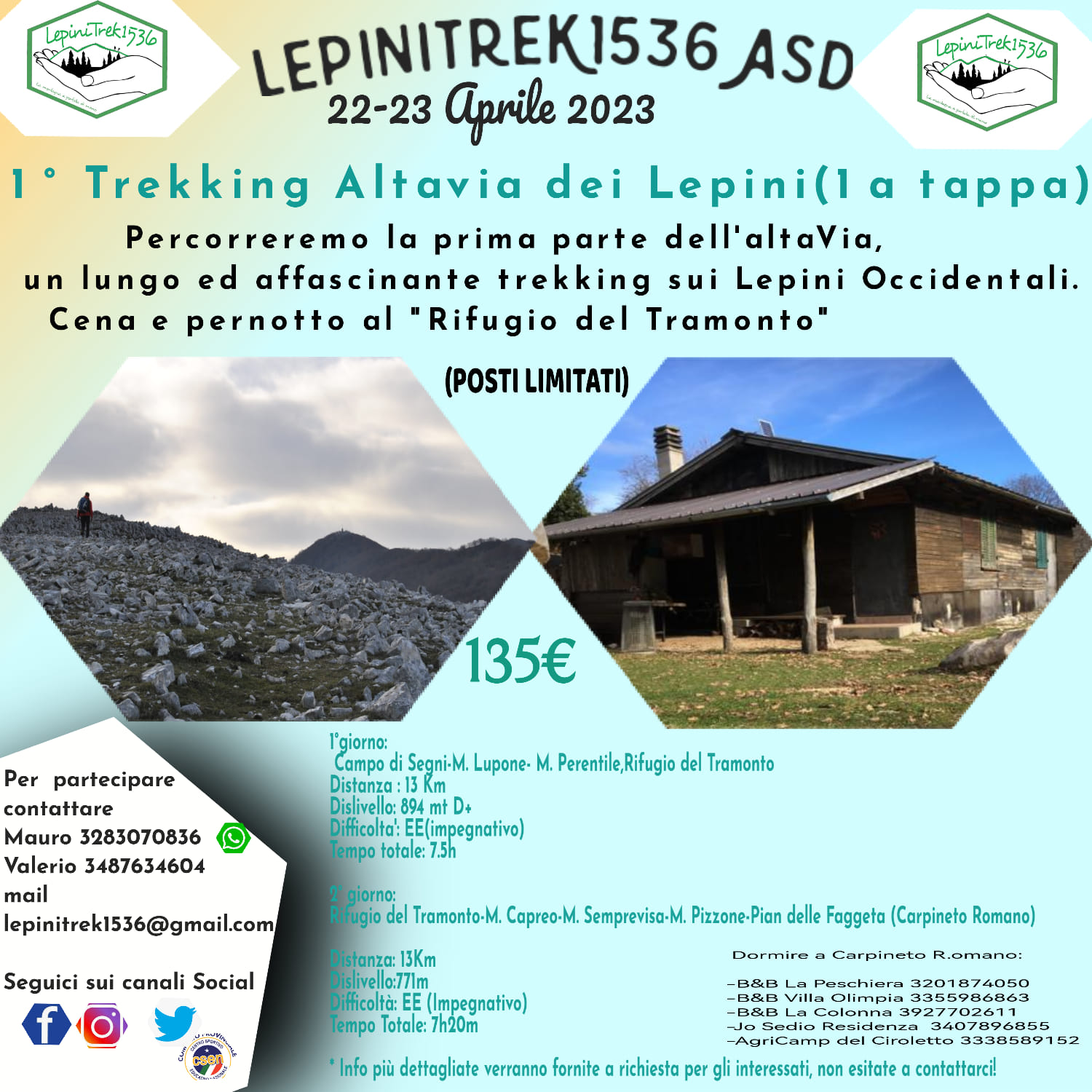 1° Trekking Altavia dei Lepini @ Campo di Segni