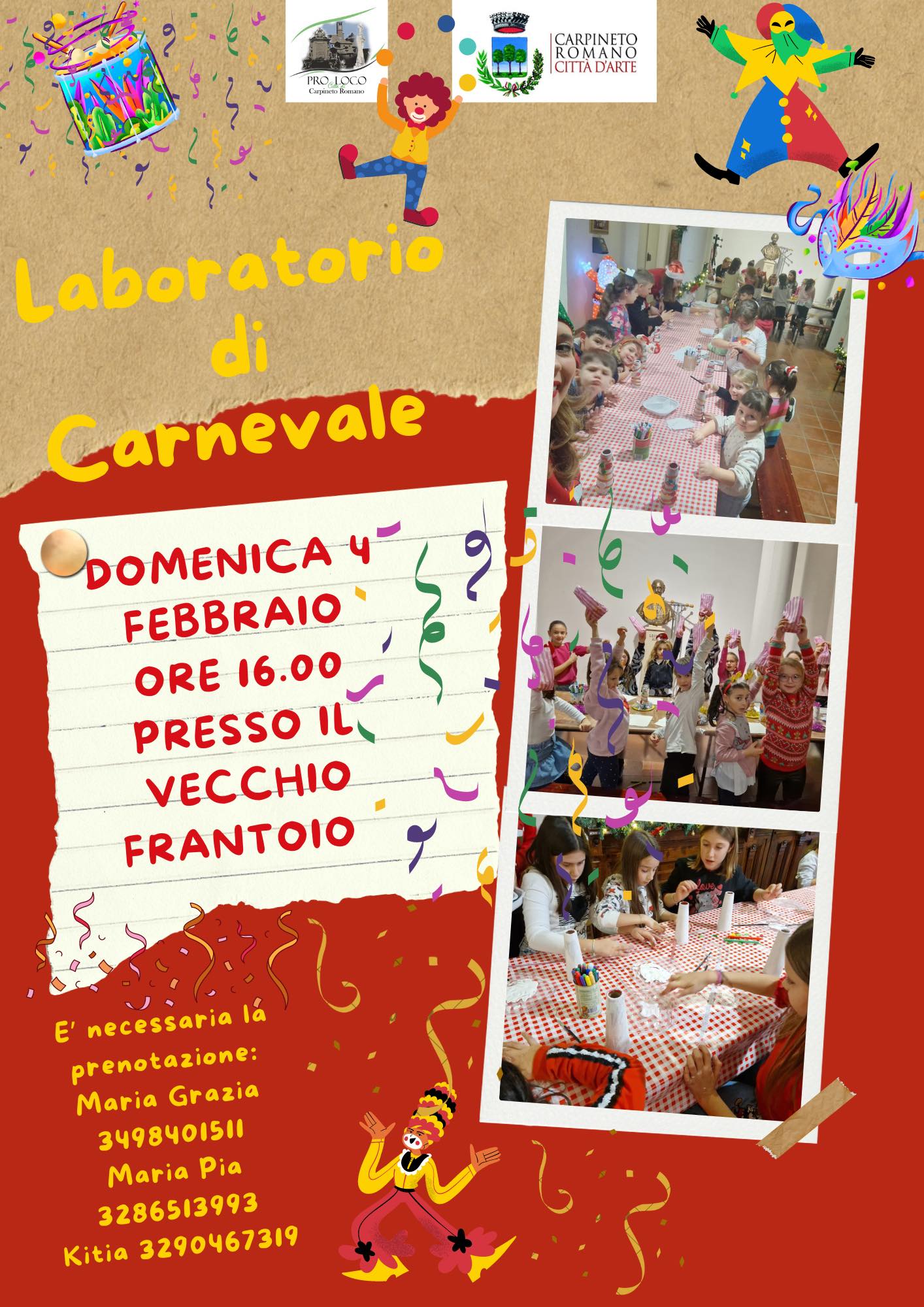 Carpineto Romano: Laboratorio di Carnevale @ Comune di Carpineto Romano