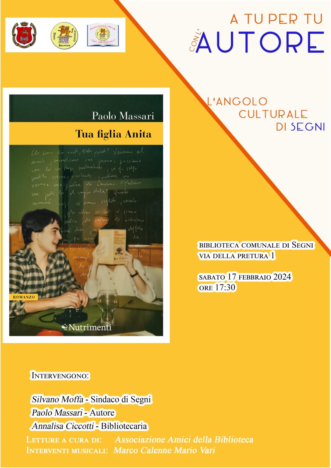 Comune di Segni: A tu per tu con l'autore, presentazione libro di Paolo Massari @ Comune di Segni