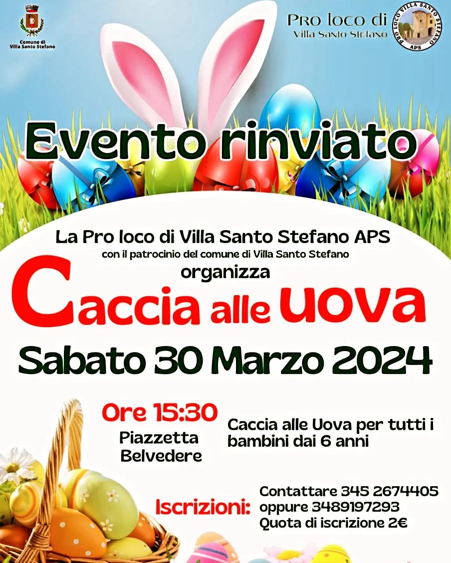 Villa Santo Stefano: Caccia alle Uova 2024 @ Piazzetta Belvedere, Villa Santo Stefano (FR)