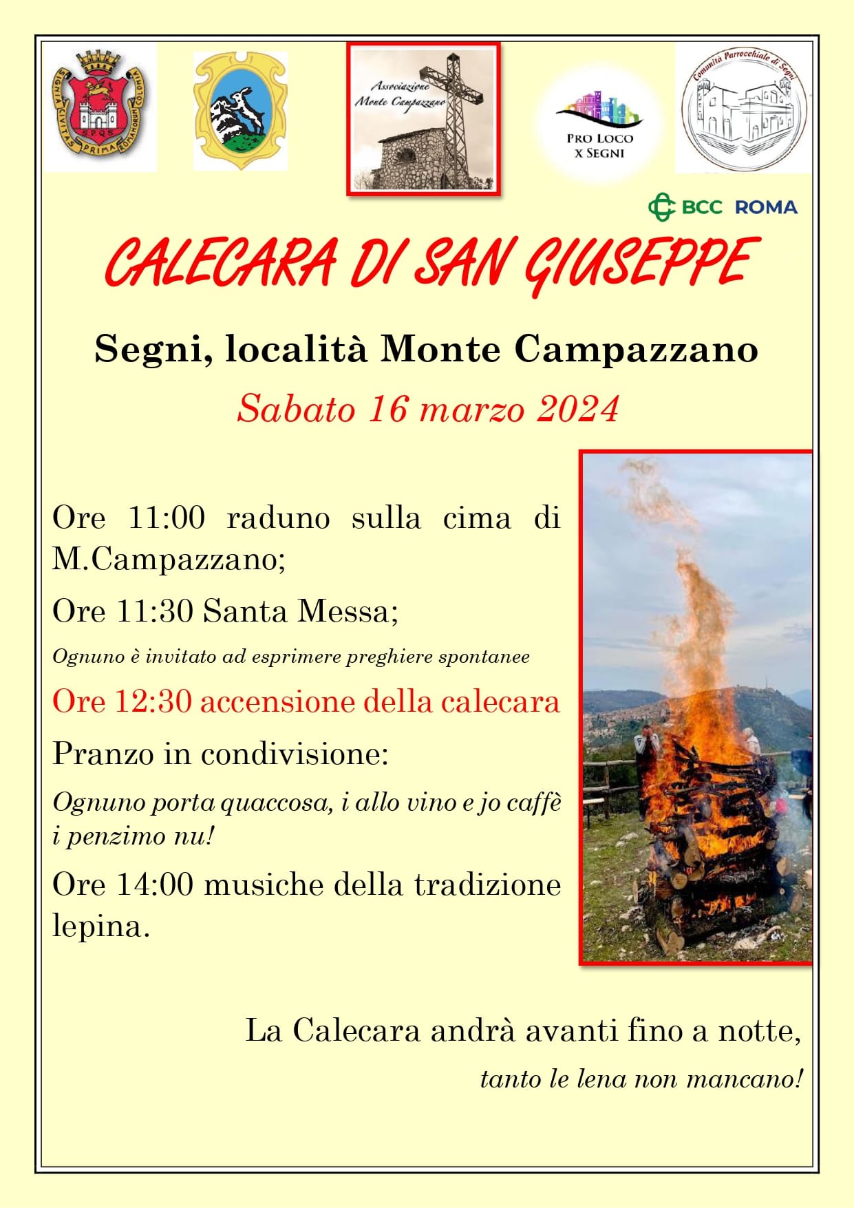 Segni: Calecara di San Giuseppe @ Monte Campazzano, Comune di Segni (RM)
