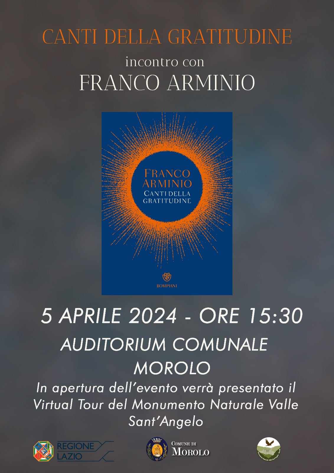 Morolo: Canti della gratitudine, incontro con Franco Armino @ Auditorium Comunale Morolo