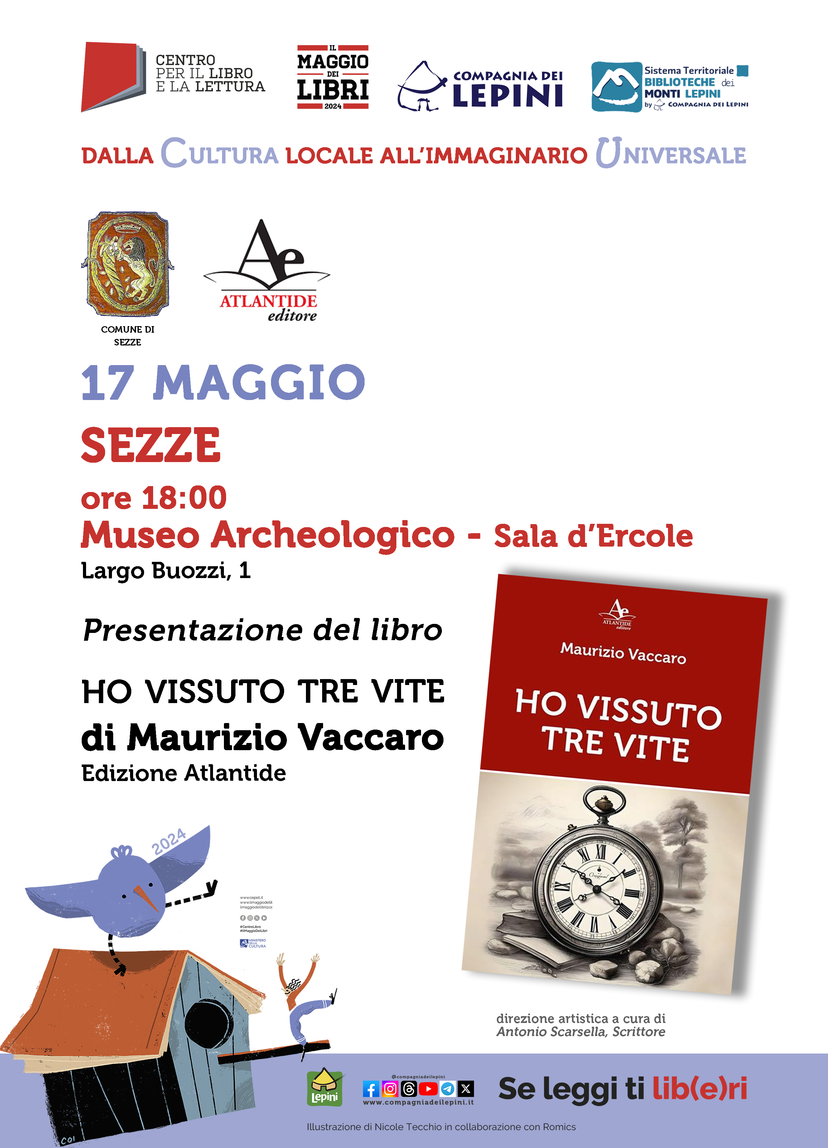 Il Maggio dei Libri a Sezze: Presentazione del libro "Ho vissuto tre vite" di Maurizio Vaccaro @ Museo Archeologico- Sala d'Ercole