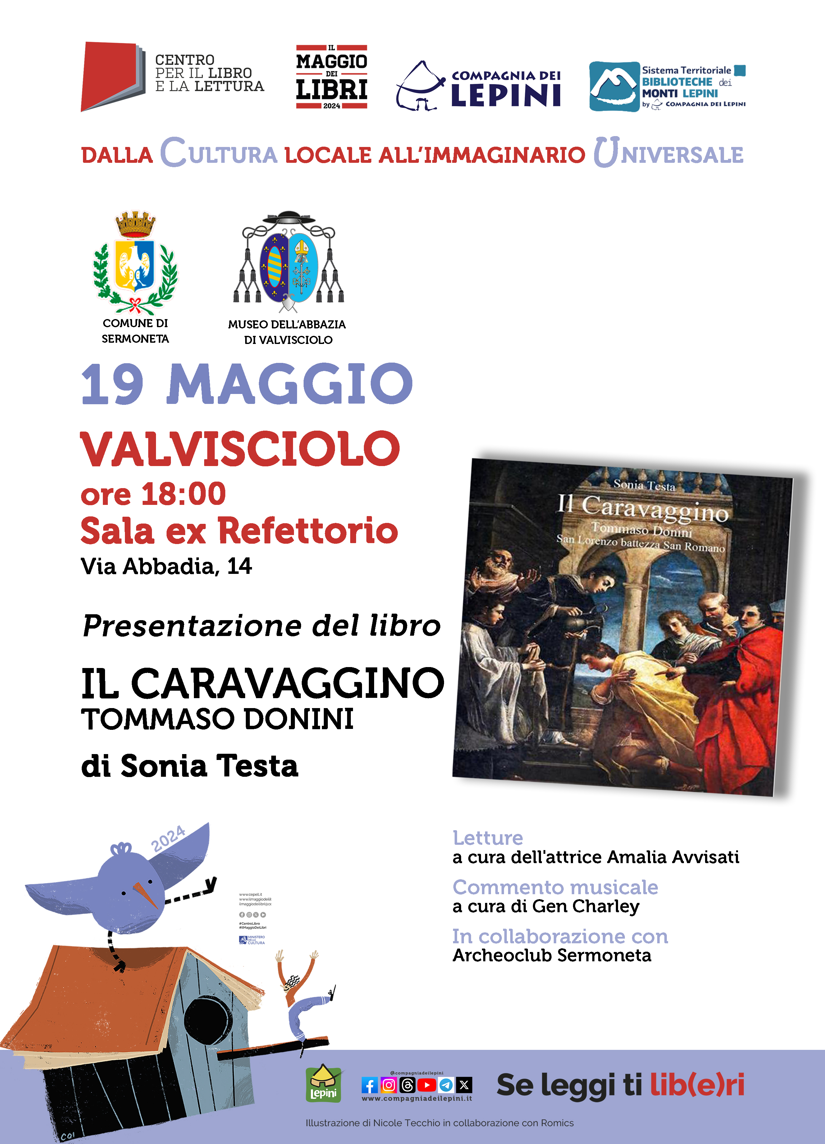Il Maggio dei Libri a Valvisciolo: Presentazione del libro "Il Caravaggino- Tommaso Donini" di Sonia Testa @ Valvisciolo - Sala Ex refertorio