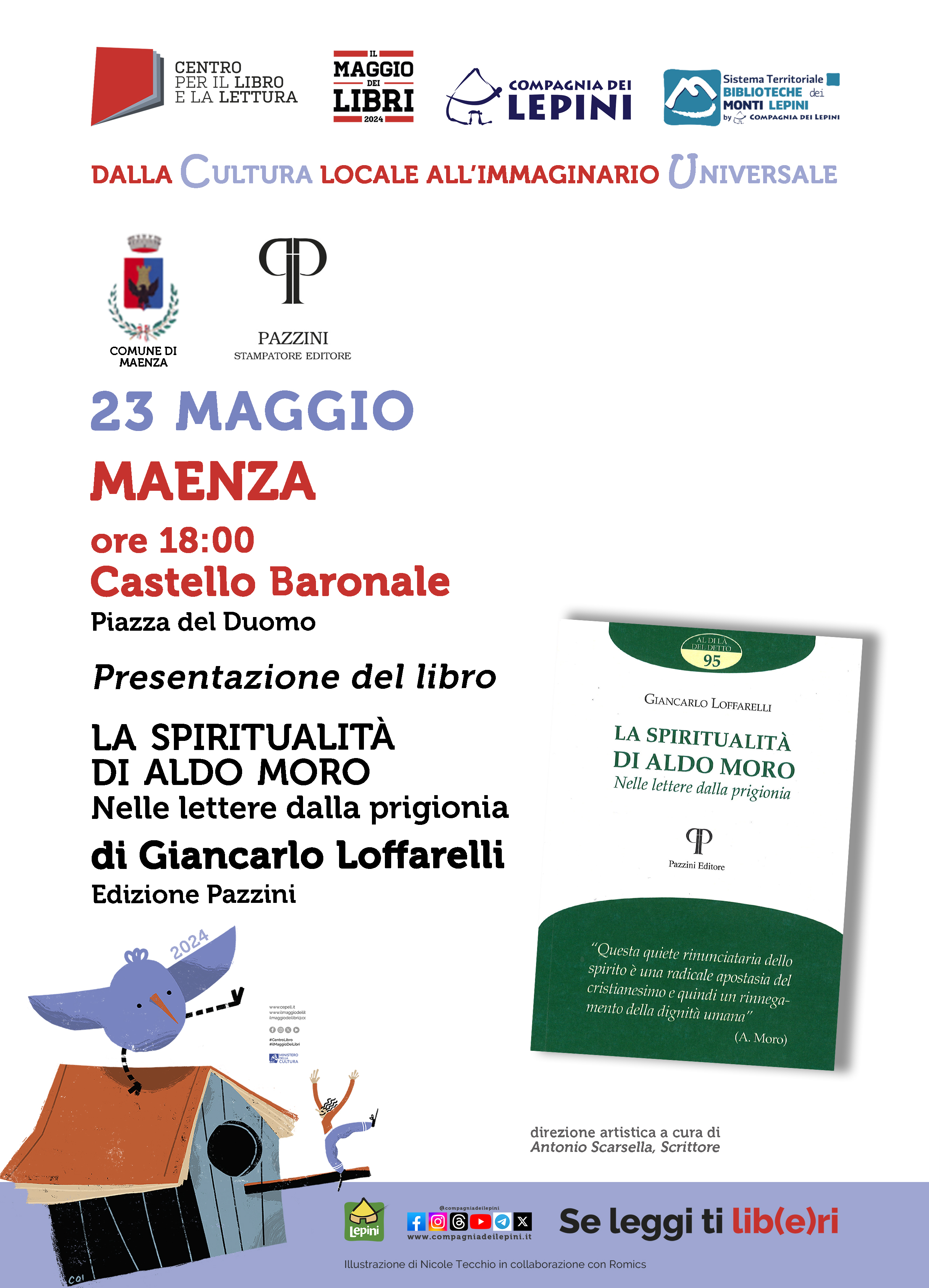 Il Maggio dei Libri a Maenza: Presentazione del libro "La spiritualità di Aldo Moro" di Giancarlo Loffarelli @ Castello Baronale