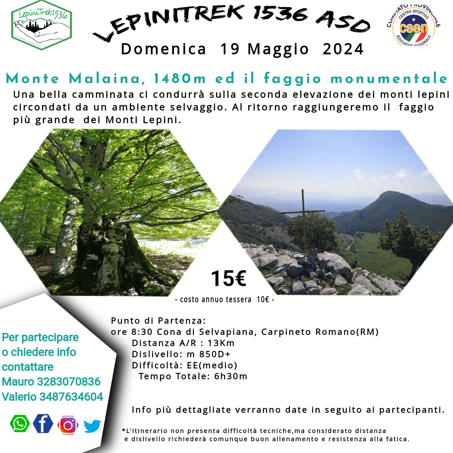 Carpineto Romano: LepiniTrek1536, Monte Malaina @ Comune di Carpineto Romano (RM)